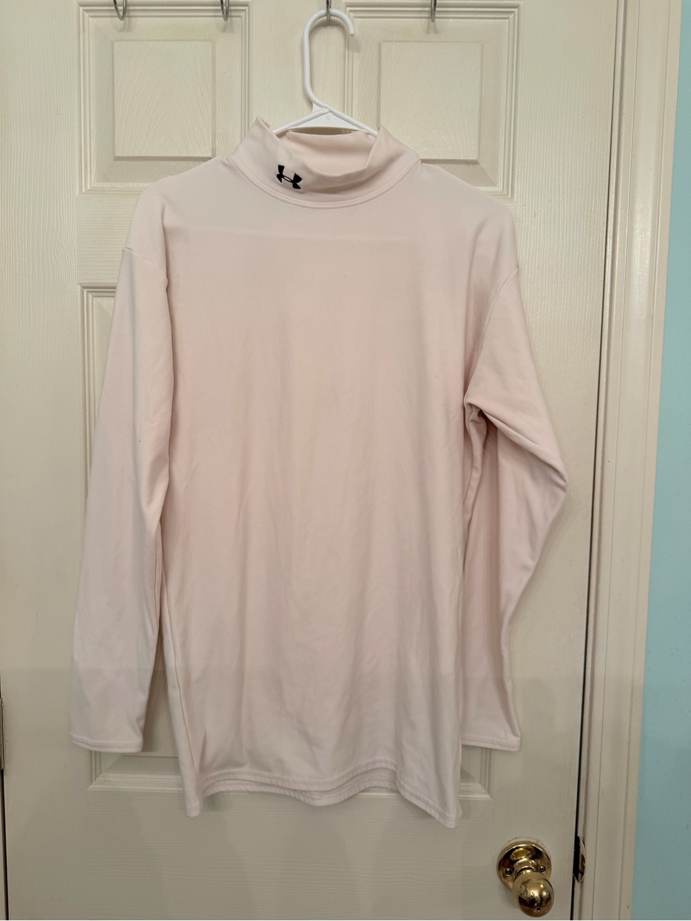 Under Armour Cold Gear Base Layer Men’s Off White Mockneck Performance Top